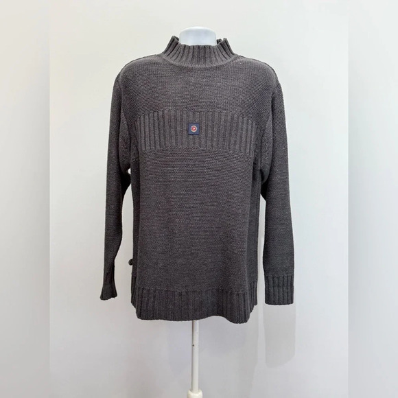 PACO RABANNE SPORT Men’s Y2K gray mock neck sweater size XL. - Picture 10 of 14